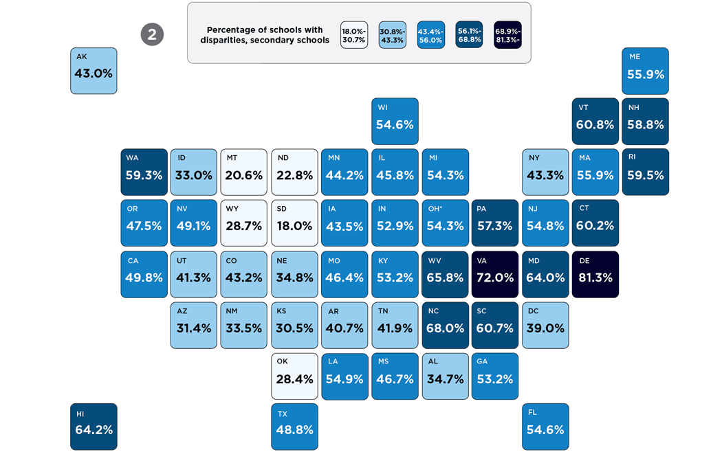 Figure 4. Within-School Disparities in Suspension by IDEA Status, in Secondary Schools, SY 2017-18